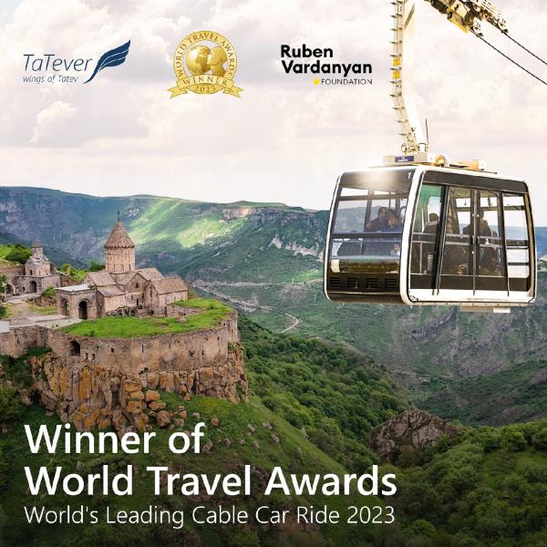 «Крылья Татева» в Армении признаны победителем в категории «Лучшая канатная дорога мира» премии World Travel Awards 2023