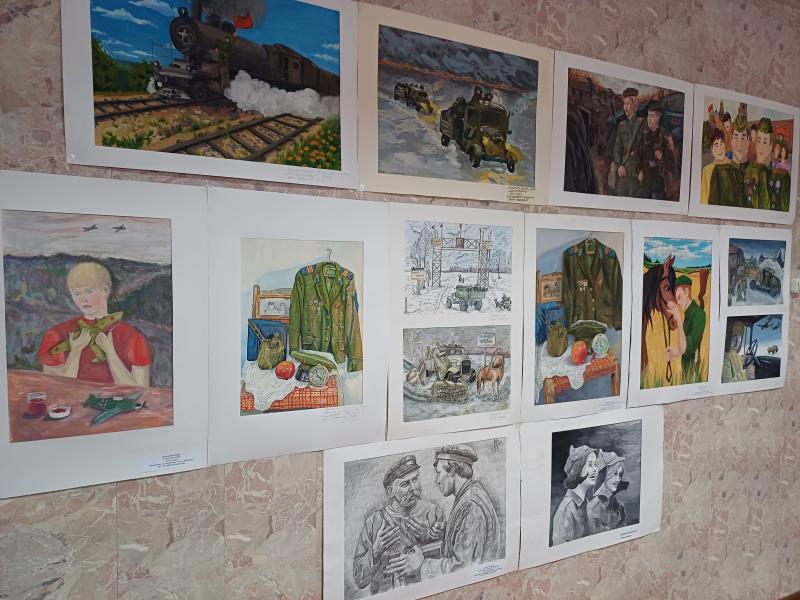 Выставка рисунков Орехово-Зуевского ОВО приуроченная к Дню Защитника Отечества.