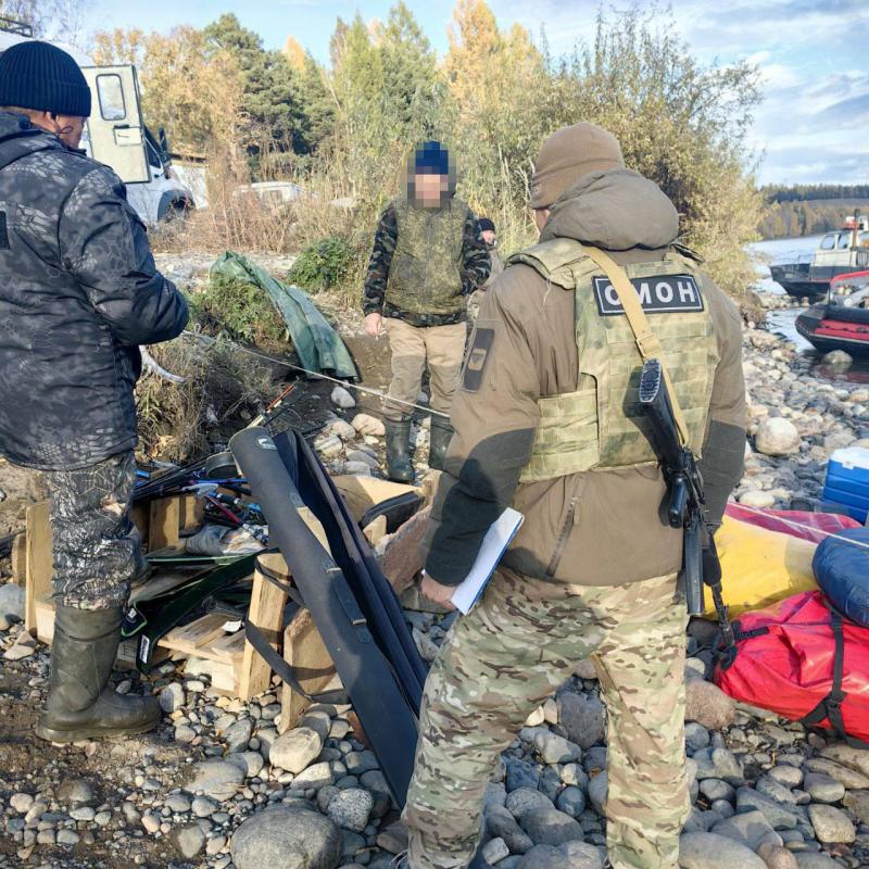 Бойцы ОМОН «Адыг» и инспекторы Росрыболовства пресекли несколько фактов незаконной ловли рыбы