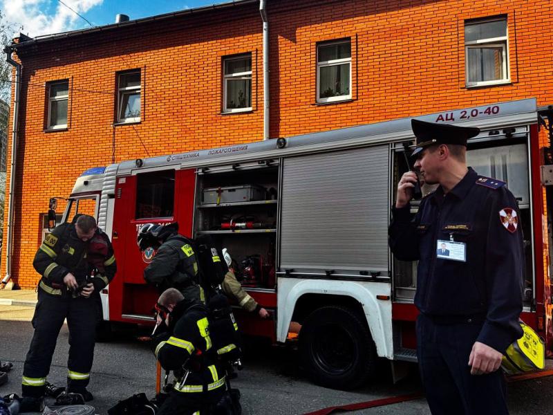 В Подмосковье прошло совместное пожарно-тактическое занятие Росгвардии и МЧС