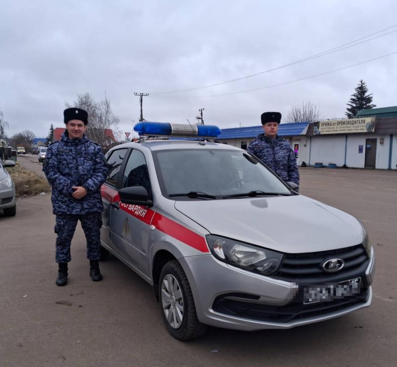 Экипаж Росгвардии задержал подозреваемого, повредившего чужой автомобиль в Тамбовской области